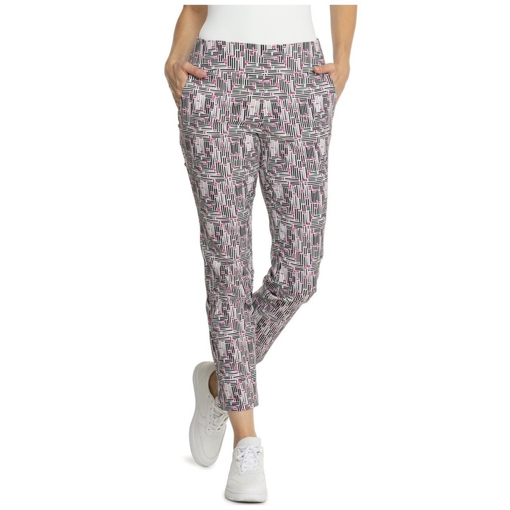 Womens Swing Control Maze Masters Athletic Pant 10 black white orange stretch‎